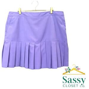 IZOD XFG Cool FX Purple Pleated Skort Women’s 16 Side Zip Built‑In Shorts